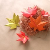 Cách xếp lá đỏ đơn giản theo phong cách Origami